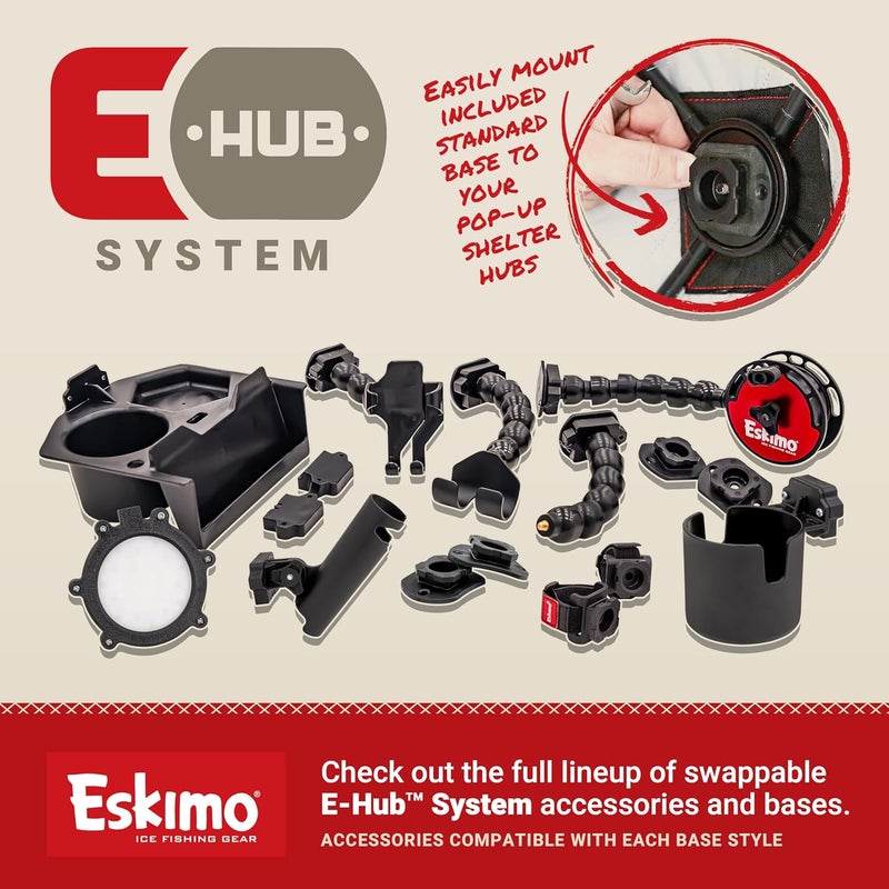 Eskimo ® E-Hub Flip Shelter Base (2-Pack), Shelters, Black, Locking Connection, E-Hub System, 44629 - Image 5